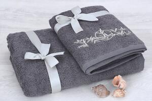 Set ručníku a osušky LUNO tmavě šedý