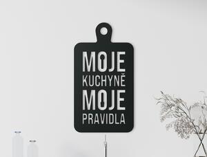 Drevko Dřevěný obraz do kuchyně Moje kuchyně, moje pravidla