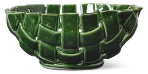 Ferm Living Keramická mísa Plait Bowl Ø24, emerald green