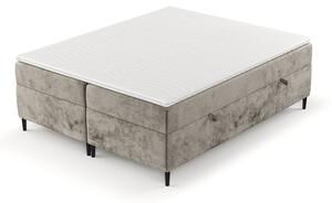 Světle hnědá boxspring postel s úložným prostorem 140x200 cm Araya – Maison de Rêve