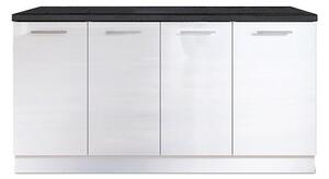 Kuchyňská protilinka Emilia 160 cm (bílá lesk)