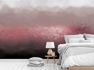 Fototapeta Odstíny šedi - abstrakce se šedým gradientem a růžovým vzorem