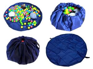 APT Hrací deka a vak na hračky 2v1 150cm - modrá, AG546