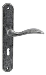 Dveřní kování MP Lea 1941 (OGA) - BB klika-klika otvor pro obyčejný klíč/OGA (antik šedá) / Rozteč 90 mm