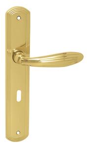 Dveřní kování MP Sofia 1911 (OLV) - BB klika-klika otvor pro obyčejný klíč/OLV (mosaz leštěná a lakovaná) / Rozteč 72 mm