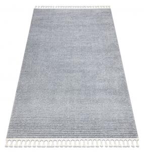 Koberec SEVILLA PC00B pruhy šedá střapce, Berber, Maroko, Shaggy velikost 120x170 cm | krásné koberce cz