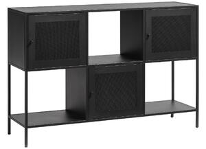 Černá kovová komoda Unique Furniture Malibu 120 x 35 cm