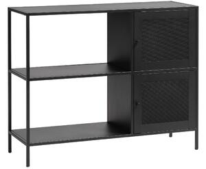 Černá kovová komoda Unique Furniture Malibu 100 x 35 cm