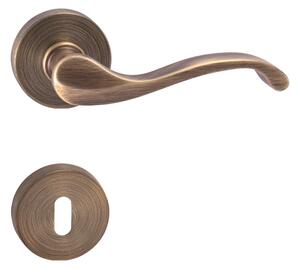 Dveřní kování MP Cast-R (OGS) - BB klika-klika otvor pro obyčejný klíč/OGS (bronz česaný mat)