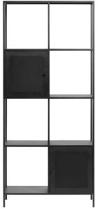 Černá kovová knihovna Unique Furniture Malibu 180 x 80 cm