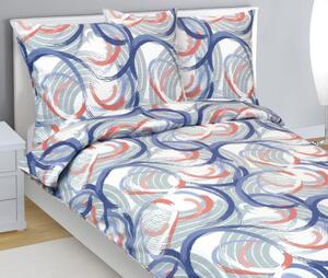 Bellatex Povlečení krep, Bubliny modré - 140x200, 70x90 cm