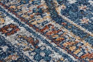 Moderní koberec BELLE BG58A tmavě modrý / béžový střapce velikost 120x170 cm | krásné koberce cz