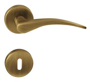 Dveřní kování MP Nina R 1927 (OGS) - BB klika-klika otvor pro obyčejný klíč/OGS (bronz česaný mat)