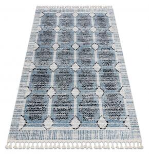 Moderní koberec BELLE BR22A béžový / modrý střapce velikost 200x290 cm | krásné koberce cz