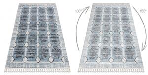 Moderní koberec BELLE BR22A béžový / modrý střapce velikost 120x170 cm | krásné koberce cz