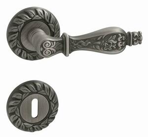 Dveřní kování MP Siracusa R (OGA) - BB klika-klika otvor pro obyčejný klíč/OGA (antik šedá)