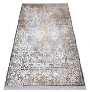 Moderní koberec LUCE 80 ornament vintage Strukturální šedá / hořčice velikost 154x220 cm | krásné koberce cz