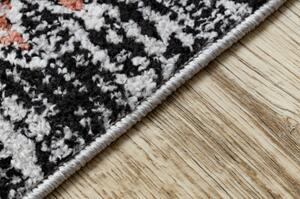 Moderní koberec BELLE BR23A černý / růžový střapce velikost 120x170 cm | krásné koberce cz
