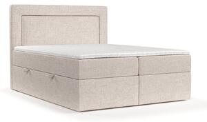 Béžová boxspring postel s úložným prostorem 140x200 cm Imagine – Maison de Rêve