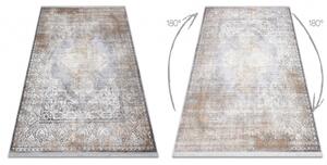 Moderní koberec LUCE 80 ornament vintage Strukturální šedá / hořčice velikost 115x170 cm | krásné koberce cz