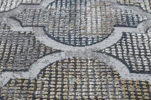 Moderní koberec LUCE 75 vzor Marocký jetel vintage Strukturální šed velikost 77x150 cm | krásné koberce cz
