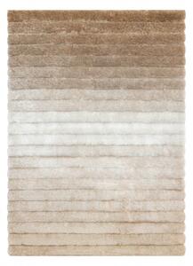 Moderní koberec FLIM 007 B2 shaggy, Pruhy Strukturální béžový velikost 120x160 cm | krásné koberce cz