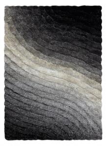 Moderní koberec FLIM 006 B1 shaggy, Vlny Strukturální šedá velikost 120x160 cm | krásné koberce cz
