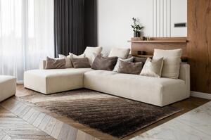 Moderní koberec FLIM 006 B2 shaggy, Vlny Strukturální hnědý velikost 120x160 cm | krásné koberce cz
