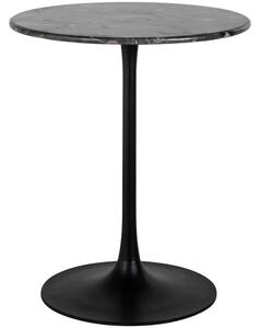 Černý kulatý mramorový bistro stolek Richmond Carlten 65 cm