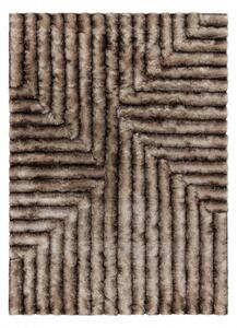 Moderní koberec FLIM 010 B7 shaggy, bludiště Strukturální hnědý velikost 120x160 cm | krásné koberce cz