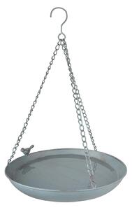 Závěsné napajedlo pro ptáky Round, 45x30,5 cm, kov, šedá
