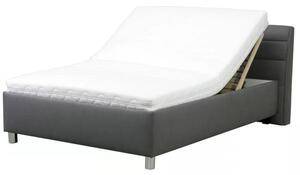 Čalouněná postel Alison 140x200, šedá, včetně matrace
