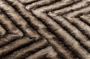 Moderní koberec FLIM 010 B7 shaggy, bludiště Strukturální hnědý velikost 80x150 cm | krásné koberce cz