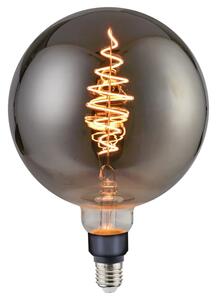 Nordlux Kouřově šedá dekorativní stmívatelná LED žárovka Spiral Deco Globe E27 8,5W