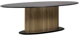 Černý oválný mramorový jídelní stůl Richmond Ironville 235 x 110 cm