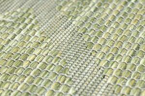 Koberec SISAL PATIO 3075 diamanty ploché tkaní zelená / béžový velikost 155x220 cm | krásné koberce cz