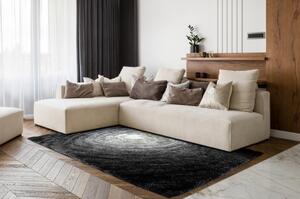 Moderní koberec FLIM 008 B2 shaggy, kruhovýy Strukturální šedá velikost 120x160 cm | krásné koberce cz
