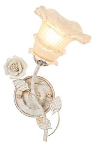 Brilagi - Nástěnná lampa FLORA 1xE14/60W/230V krémová/patina