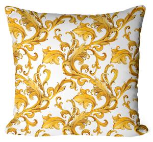 Polštář z mikrovlákna Zlatá arabeska - bohaté detaily s akantovými listy v barokním stylu