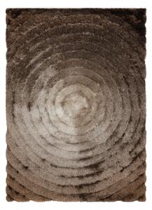 Moderní koberec FLIM 008 B7 shaggy, kruhovýy Strukturální hnědý velikost 120x160 cm | krásné koberce cz