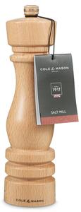 Cole&Mason Mlýnek na sůl London Precision+ přírodní buk 22 cm