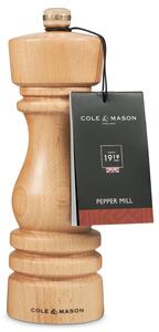 Cole&Mason Mlýnek na sůl London Precision+ přírodní buk 18 cm