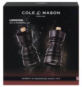 Cole&Mason Sada mlýnků na sůl a pepř London Chocolate Wood 13 cm