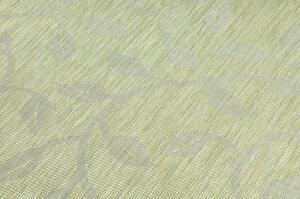 Koberec SISAL PATIO 3045 listy ploché tkaní zelená / béžový velikost 155x220 cm | krásné koberce cz