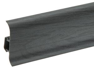 Podlahová lišta soklová PVC - Cezar Premium 079 Dub Tmavě Šedý matný (2,2m)