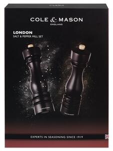 Cole&Mason Sada mlýnků na sůl a pepř London Chocolate Wood 22 cm