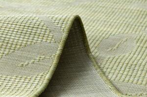 Koberec SISAL PATIO 3045 listy ploché tkaní zelená / béžový velikost 194x290 cm | krásné koberce cz