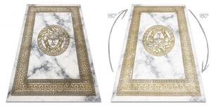 Koberec EMERALD výhradní 1011 glamour, medúza řecký rám krém / zlato velikost 80x150 cm | krásné koberce cz