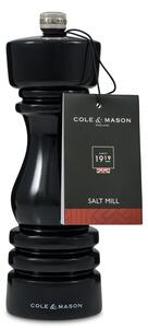 Cole&Mason Mlýnek na sůl London Black Gloss Precision+ 18 cm