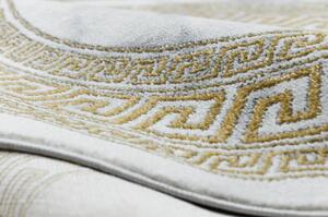 Koberec kulatý EMERALD výhradní 1011 glamour, medúza řecký rám krém / velikost kruh 160 cm | krásné koberce cz
